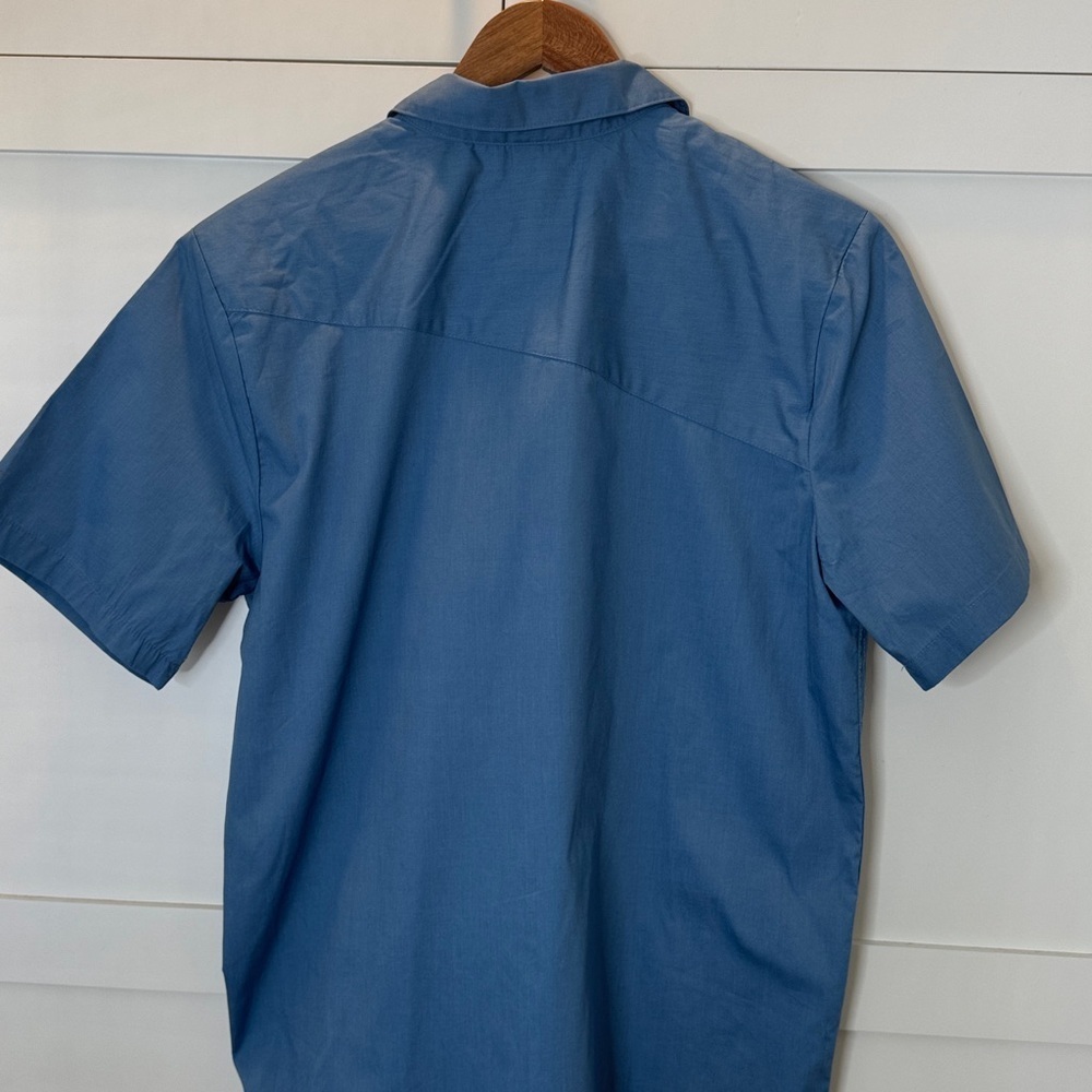 Volcom Blue Casual Button Down Shirt Large - Picture 7 of 8